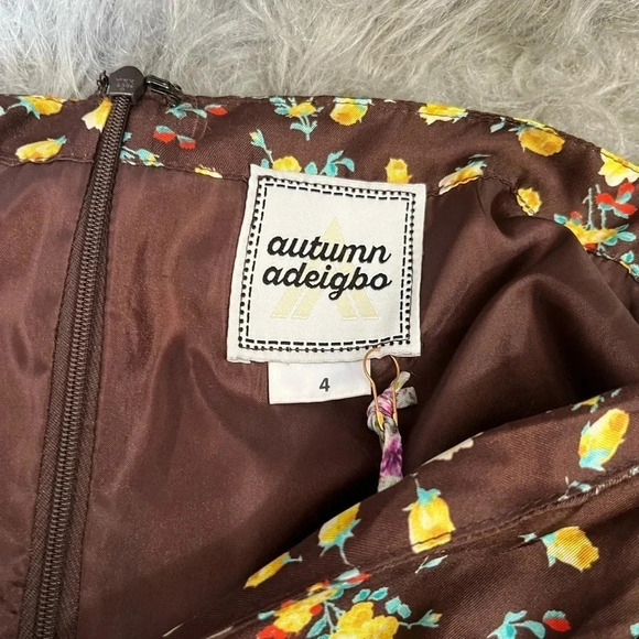 NWT AUTUMN ADEIGBO Bridgette Puff Sleeve Cut-Out Top size 4 - Picture 7 of 14